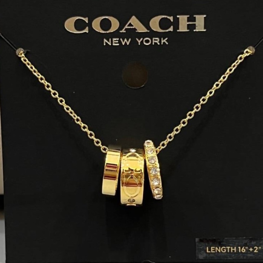 Coach Signature Rondell Necklace in Gold NWT - Picture 6 of 6